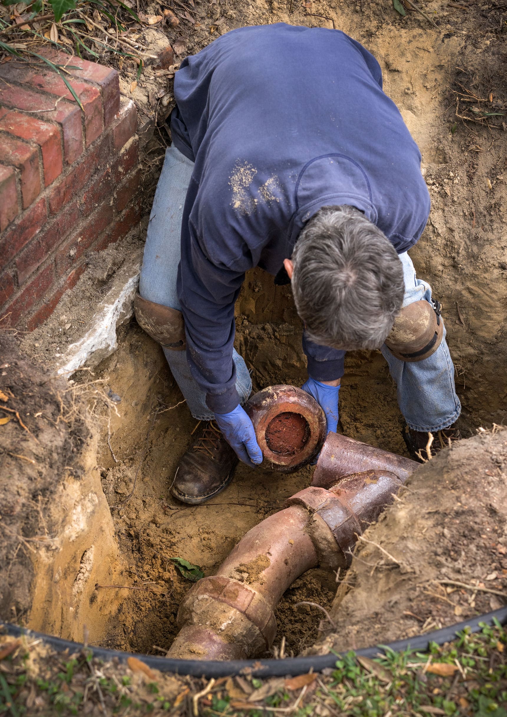 Trenchless sewer repair process in Costa Mesa.